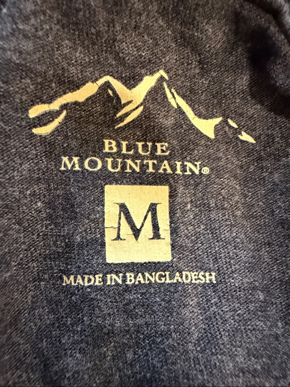 Blue Mountain Men's Heather Gray Long Sleeve Cotton Blend Tee, M - Picture 2 of 7